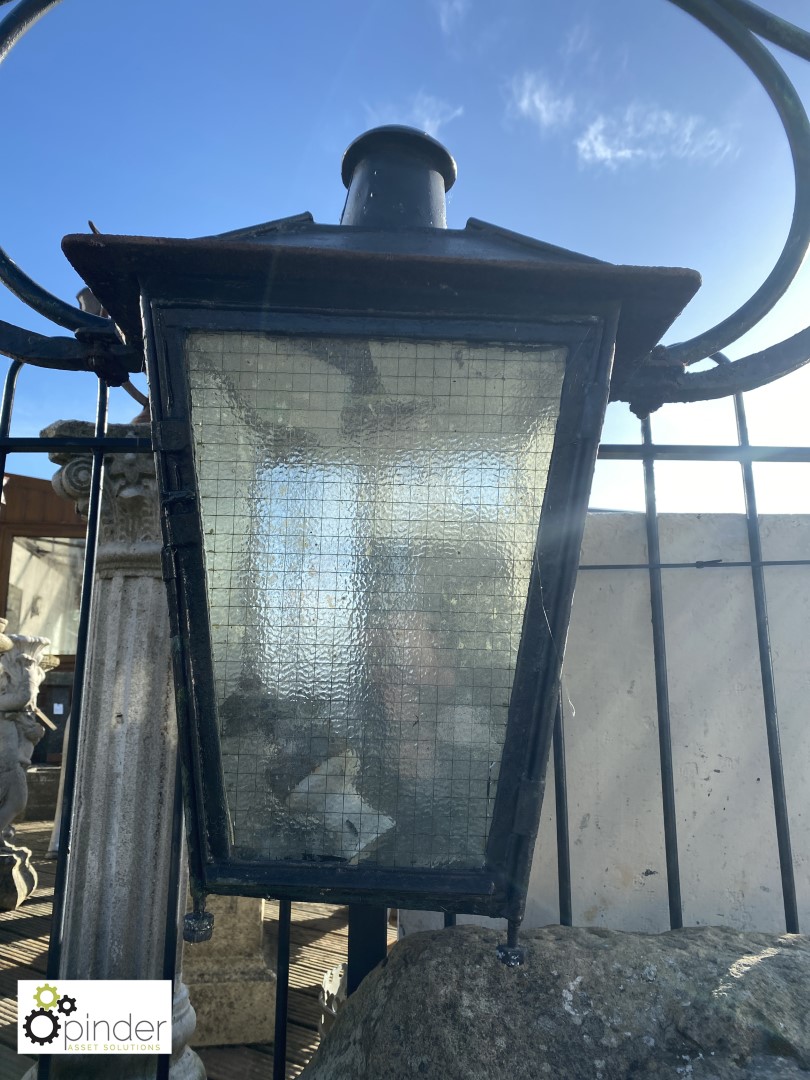 Victorian Copper Lantern in wrought iron frame fro - Image 4 of 9