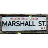 City of Westminster enamel Sign “Marshall St”