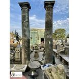 Pair of Yorkshire grit stone Doric Columns, approx. 136in high