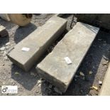 2 Yorkshire stone Door Steps, both 4ft long