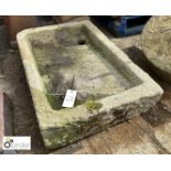 Original Yorkshire gritstone cottage carved Sink. 35in x 24in