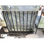 Wrought iron art deco style Pedestrian Gate, approx. 35in high x 36in wide