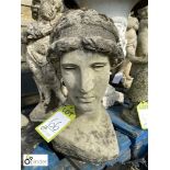 Reconstituted stone Female Classical Bust, approx. 18in high