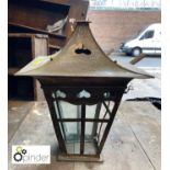 Original copper arts and crafts Hall Lantern, approx. 18in high x 18in diameter (please note this