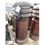 Original terracotta salt glazed Chimney Pot, approx. 35in high