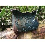 Pair cast iron Planters, 12in x 12in x 12in (pleas