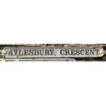 Cast iron Georgian Street Name “Aylesbury Crescent”