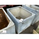 Original cast iron Water Tank / Planter, approx. 22in high x 22in wide x 28in long