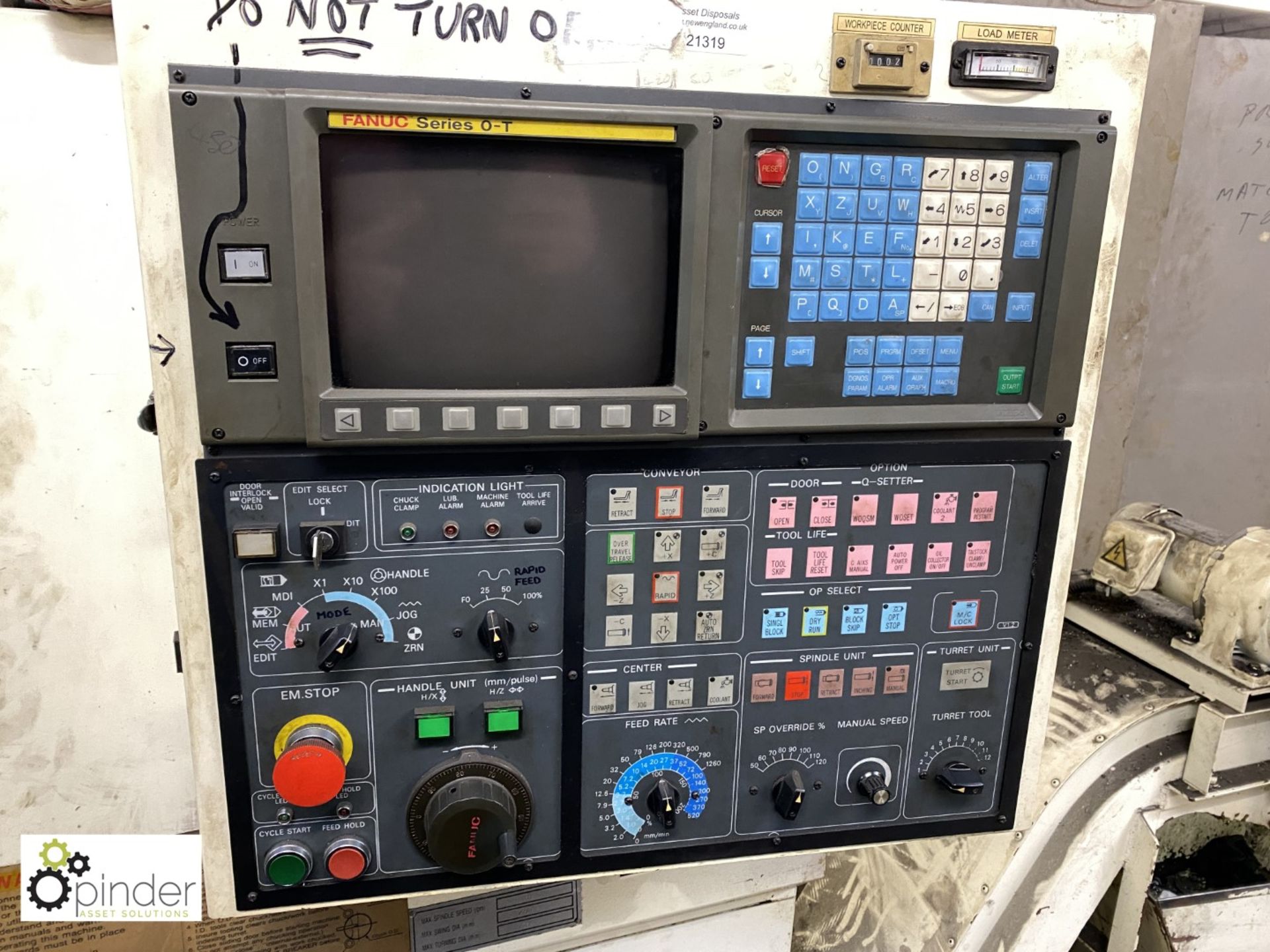 Tongtai TNL-85T CNC Lathe, serial number 7693, year 1997, Fanuc Series OT control, includes quantity - Image 6 of 20