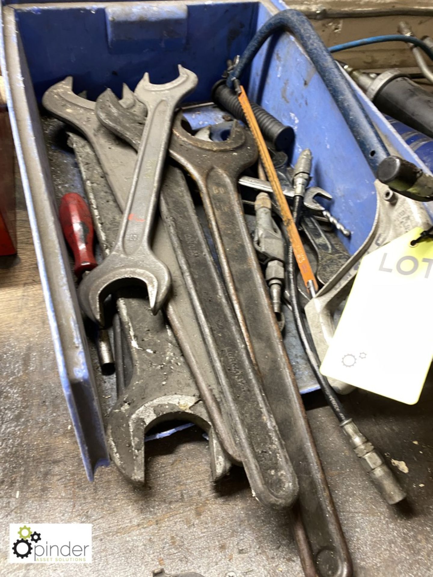 Quantity open end Spanners, to bin