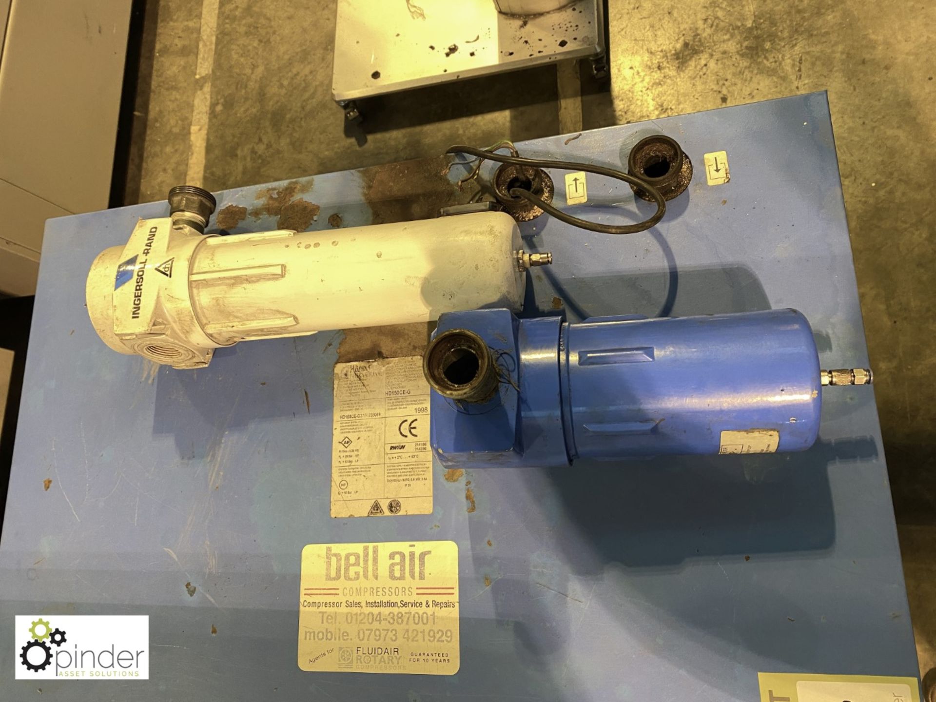 Fluidair HD150 CE-G Compressed Air Dryer, year 1998, with 2 air filters - Image 3 of 4