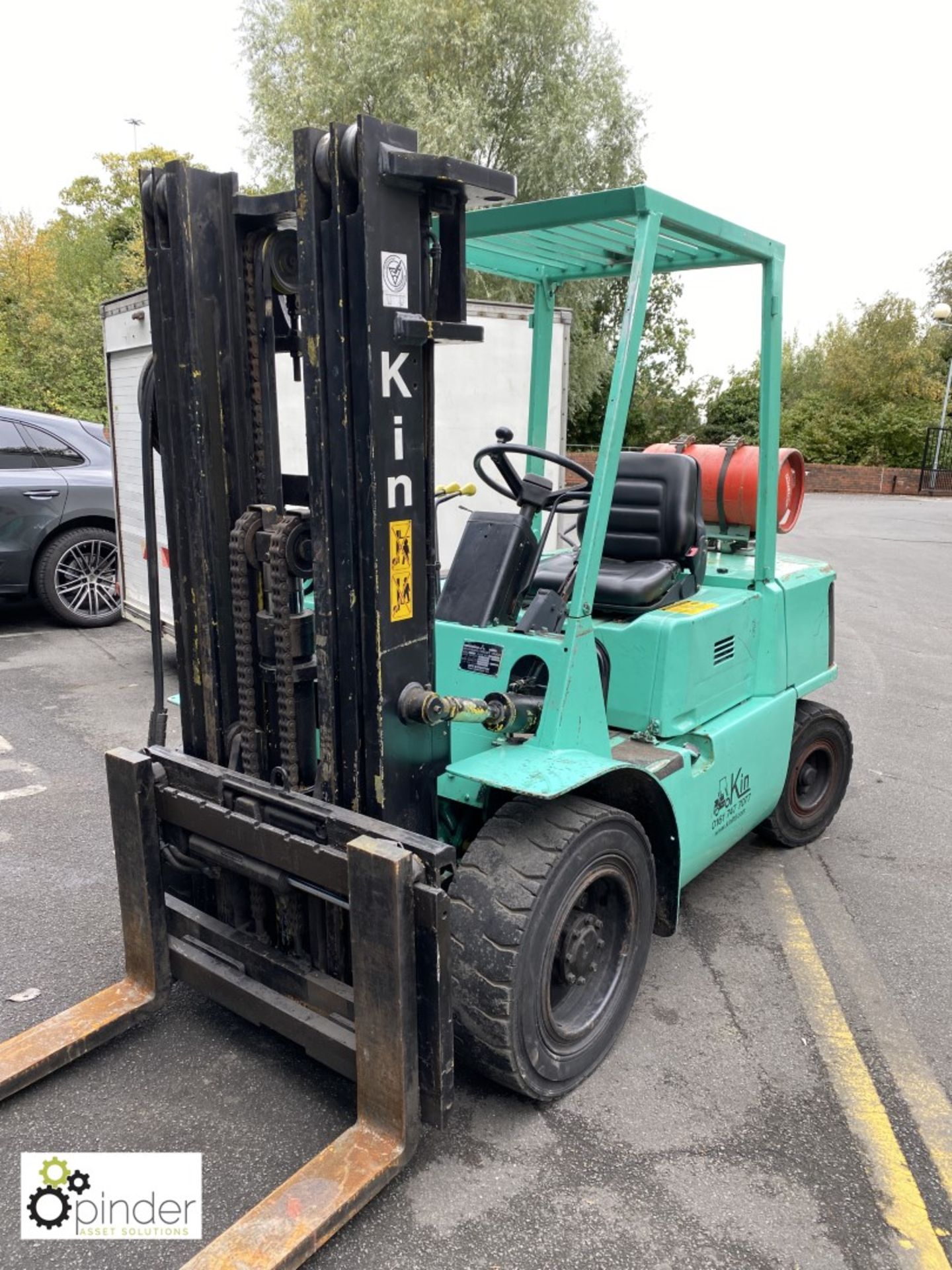 Mitsubishi FG-30 LPG Forklift Truck, 3000kg capacity, 4300mm lift height, triplex container spec - Image 2 of 17