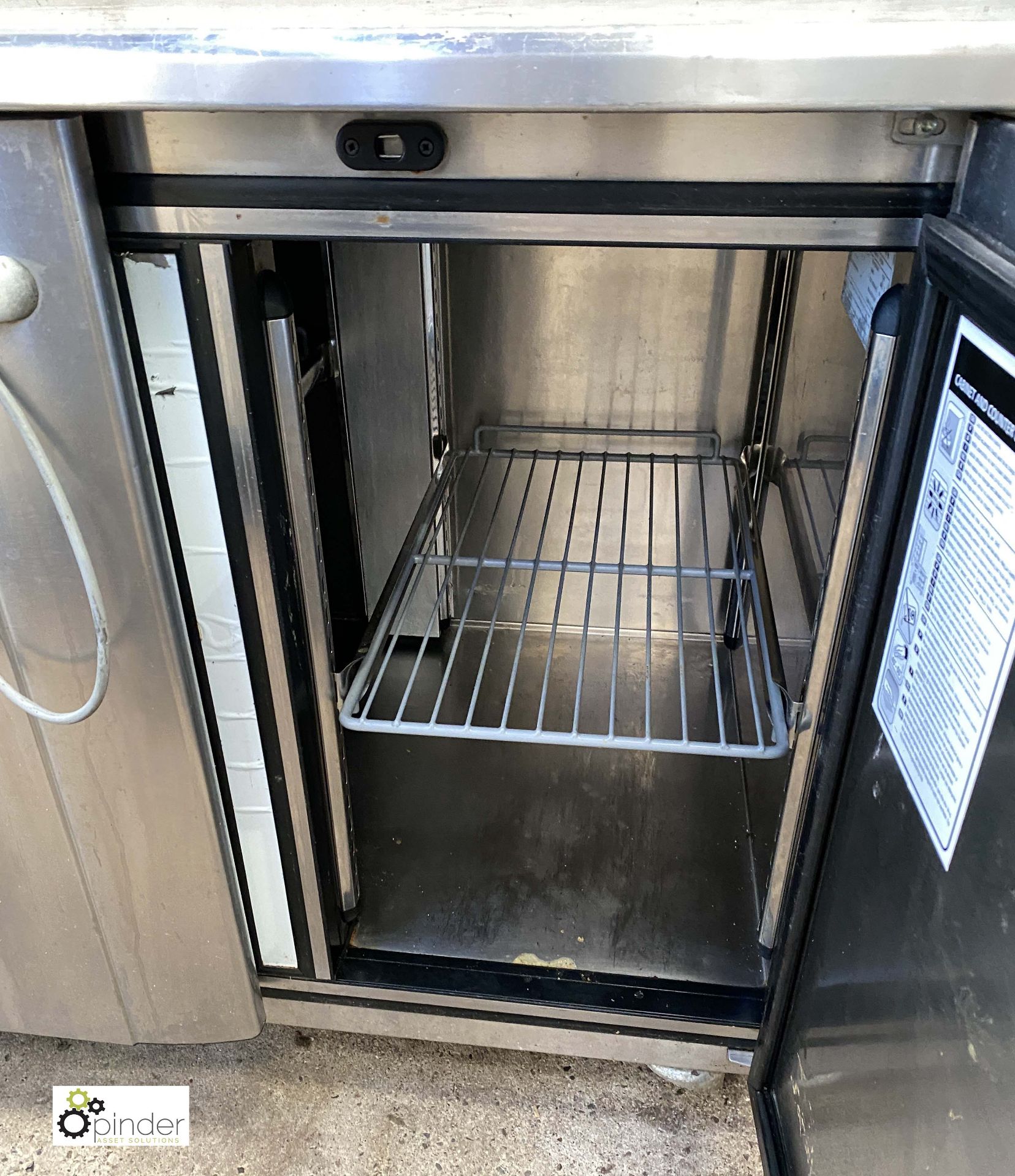 Foster stainless steel double door Fridge Counter, 1420mm x 700mm, 240volts (LOCATION: Croxton) / ( - Image 4 of 4