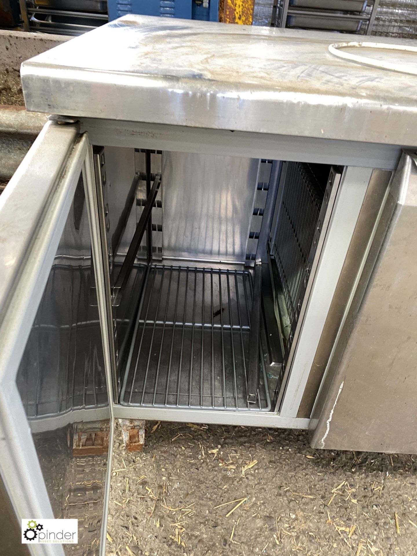 Caravell TR37 stainless steel mobile 2-door Fridge Counter, 240volts (LOCATION: Croxton) / (please - Image 3 of 3