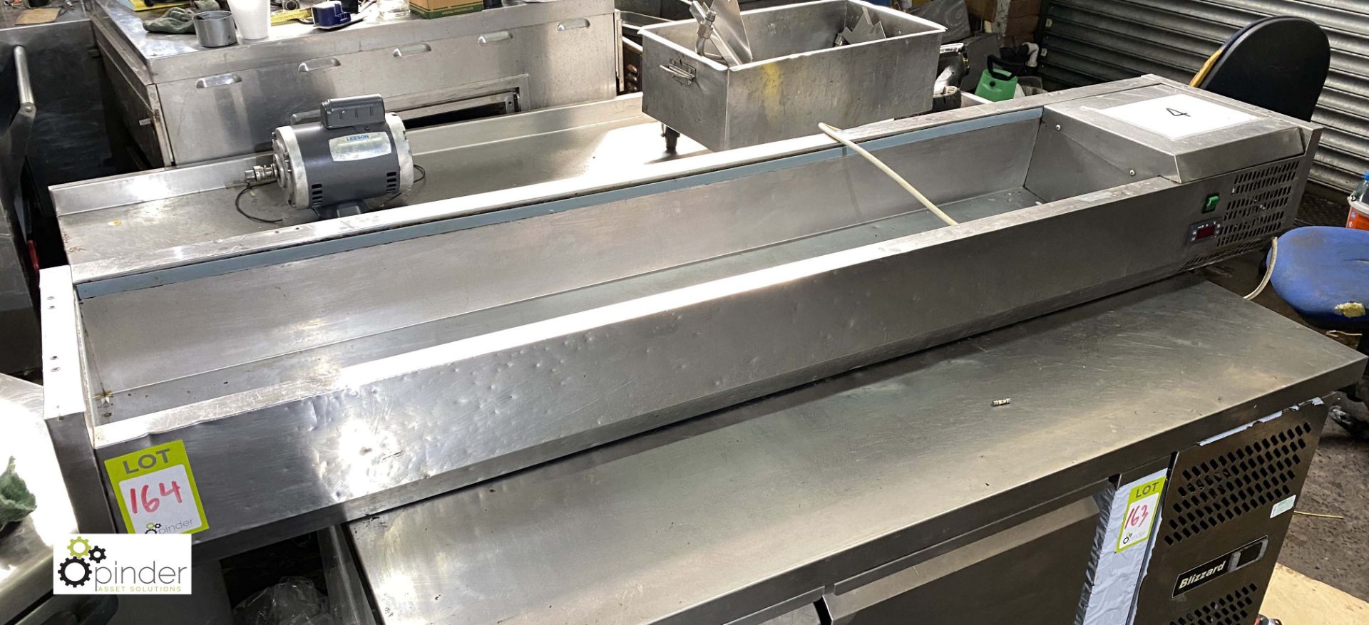 Stainless steel Ingredients Chiller, 1800mm x 340mm, 240volts (LOCATION: Greater Manchester) / (