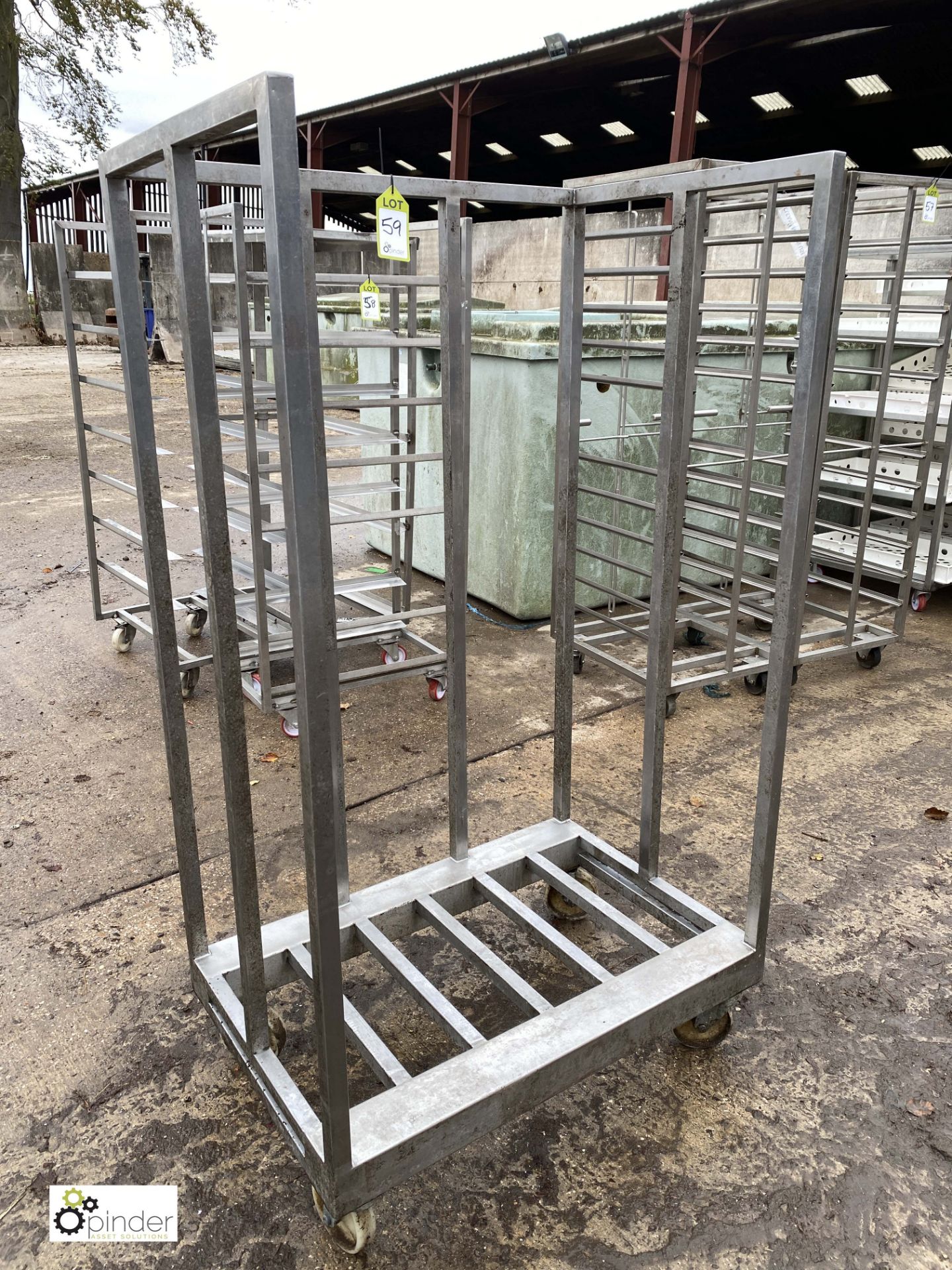 Stainless steel Trolley, 915mm x 600mm x 1600mm high (LOCATION: Croxton) / (please note this lot has - Image 2 of 2