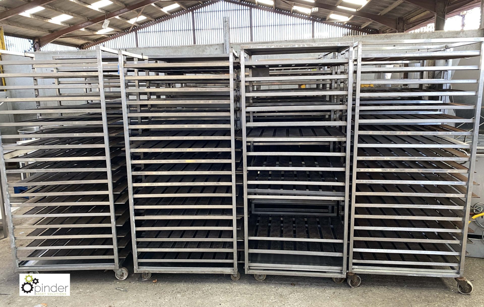 4 18-tray Doughnut Racks, 820mm x 625mm x 1830mm high (LOCATION: Croxton) / (please note this lot