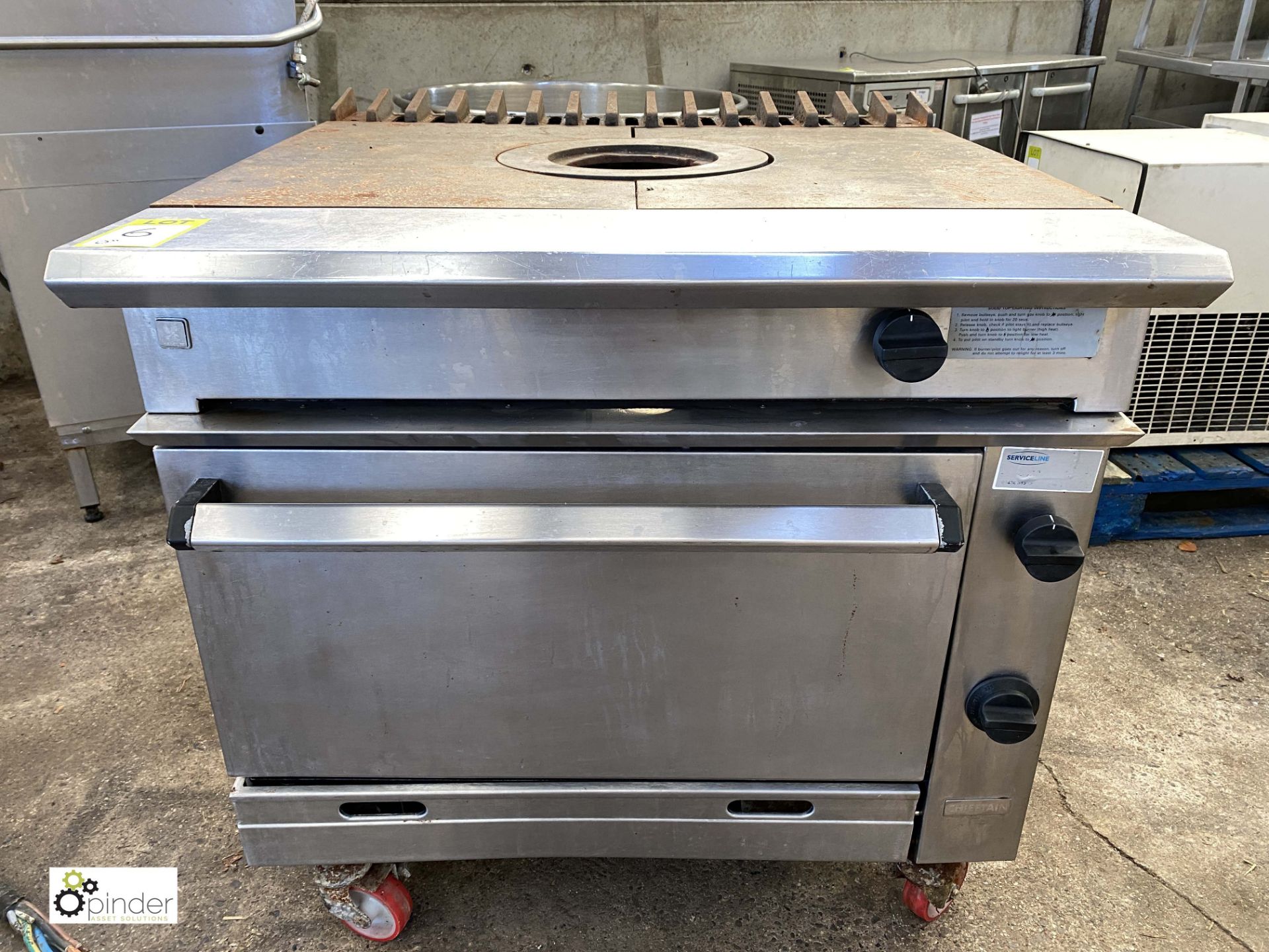 Chieftain stainless steel mobile gas fired bull nose contact single Oven (LOCATION: Croxton) / (
