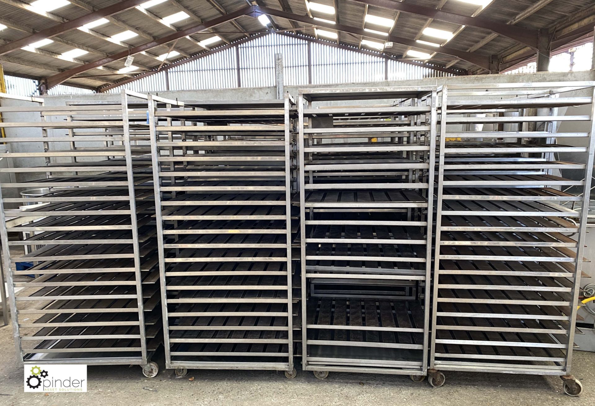 4 18-tray Doughnut Racks, 820mm x 625mm x 1830mm high (LOCATION: Croxton) / (please note this lot