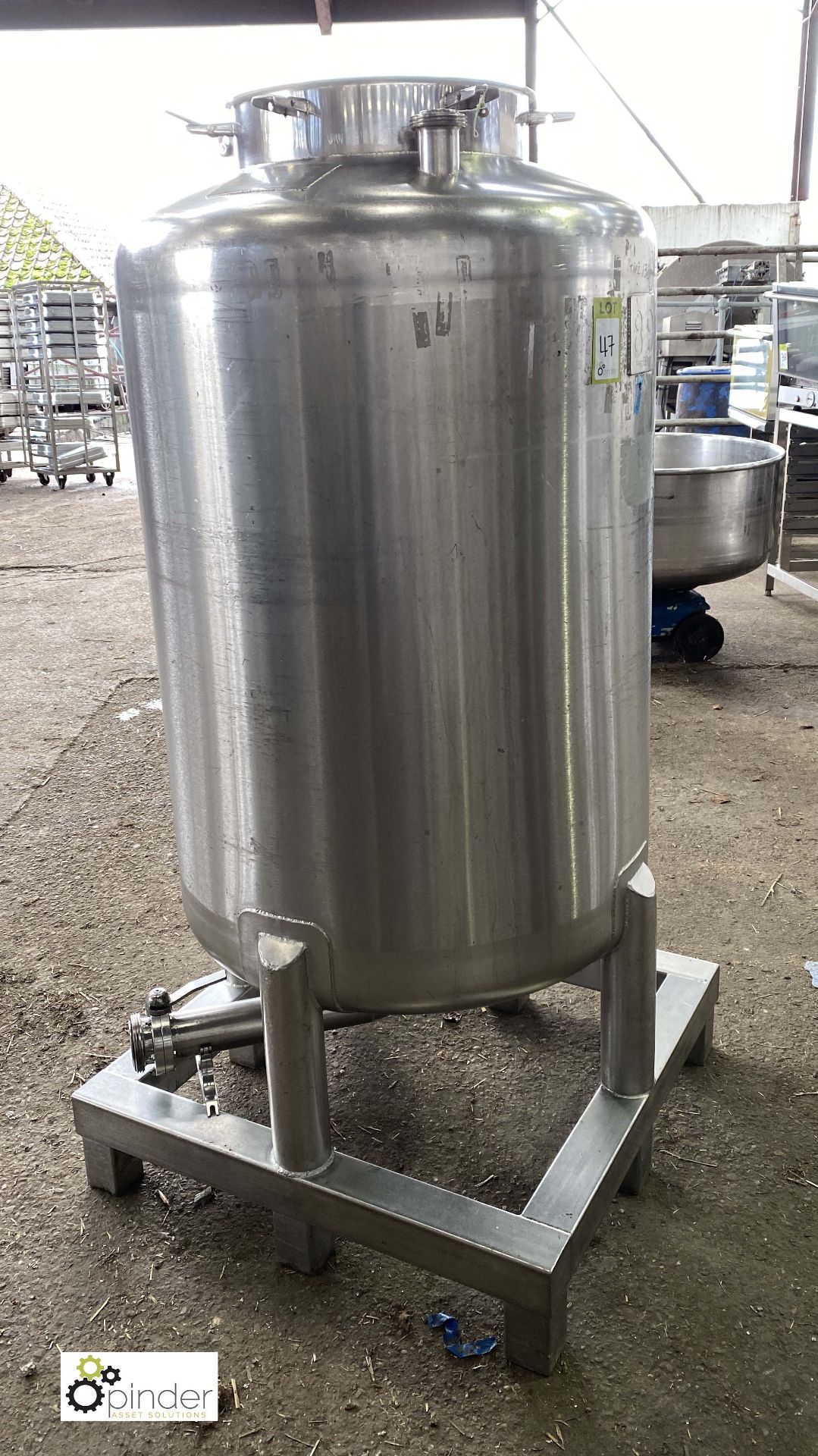Wincanton stainless steel Tank, mounted on stainless steel frame, 138kg weight, serial number 3172-R - Image 2 of 6
