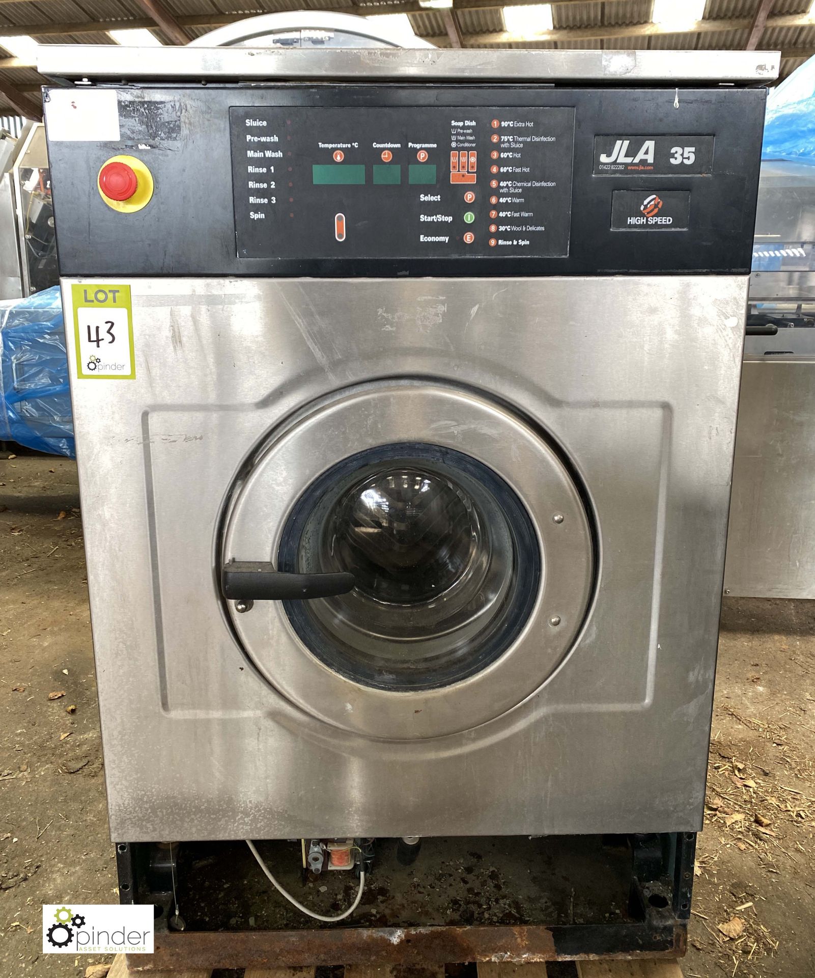 JLA HC165C Commercial Washing Machine, 400volts, 165litre capacity, dry load 16kg (LOCATION: