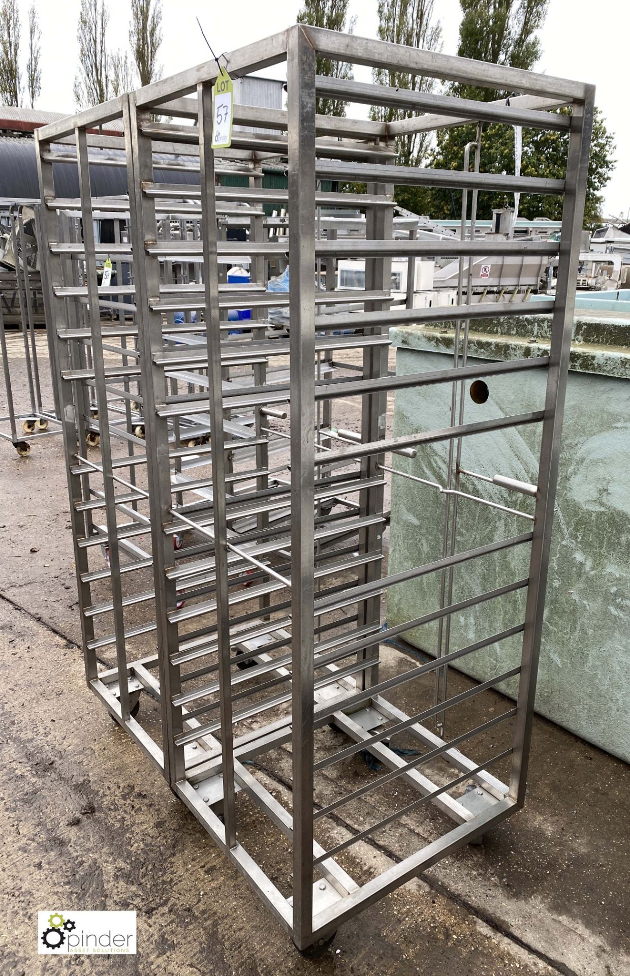 2 stainless steel 12-tray Trolleys, approx. 700mm x 600mm x 1800mm high (LOCATION: Croxton) / ( - Image 2 of 2