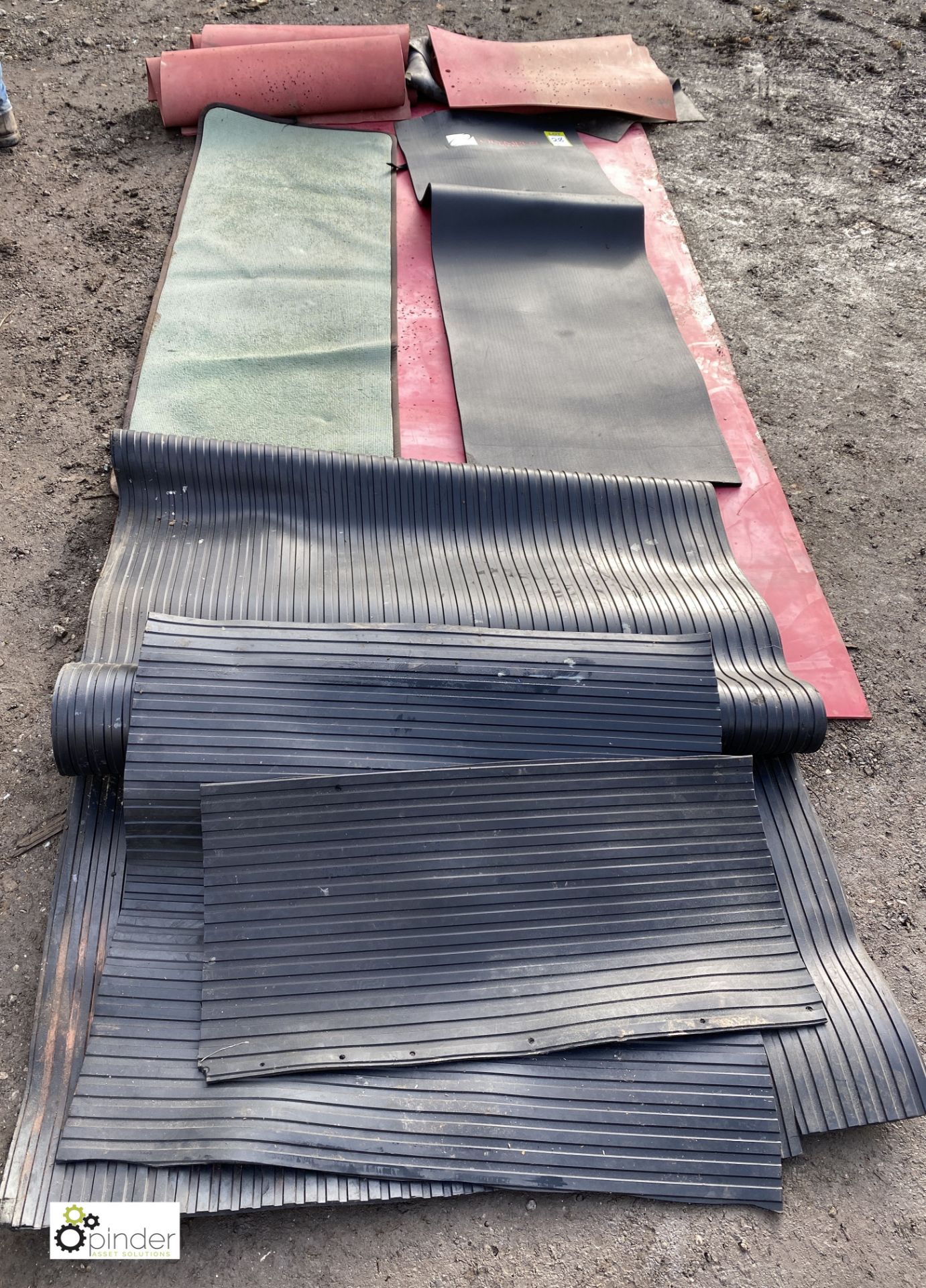Approx 12 various rubber Training Mats, including Olympus