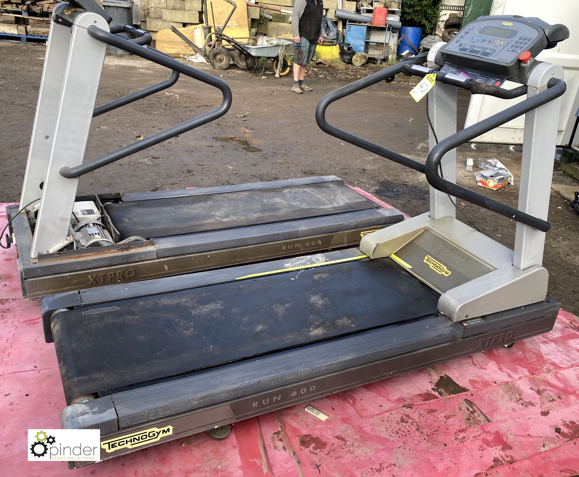 Pair Technogym XTPRO Run 600 Treadmills (spares or repairs)