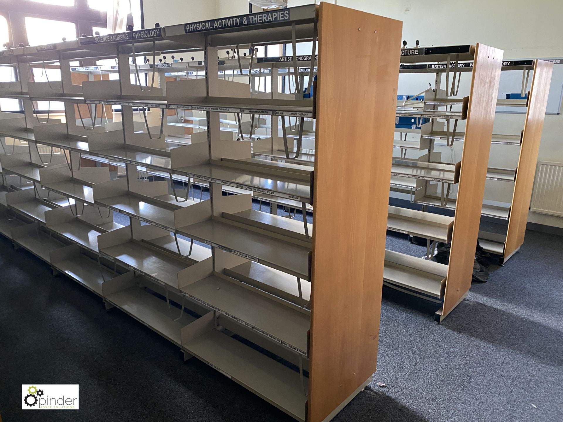 3 6-bay double sided Library Racks, 4-bay double sided Library Rack and 4-bay single sided Library - Image 6 of 6