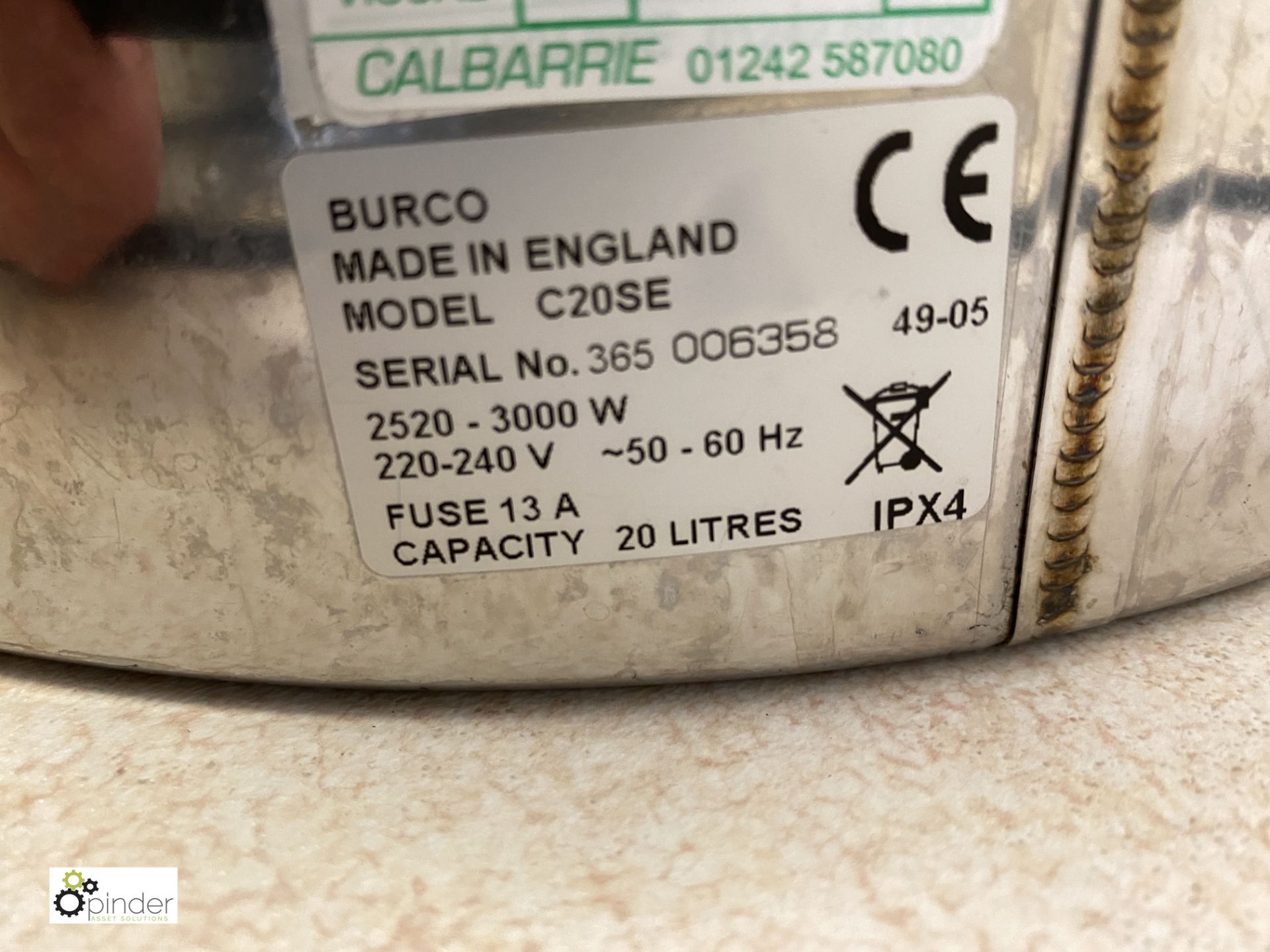 Burco C20SE Water Boiler (location: Level 2, B276 Room) - Image 3 of 3