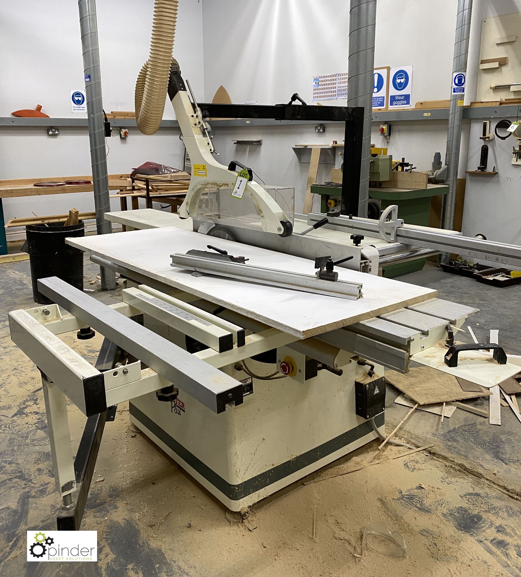 Axminster Plus SS1600-AE tilt arbor Panel Saw, sliding table 1600mm x 316mm, 415volts, serial number - Image 2 of 7