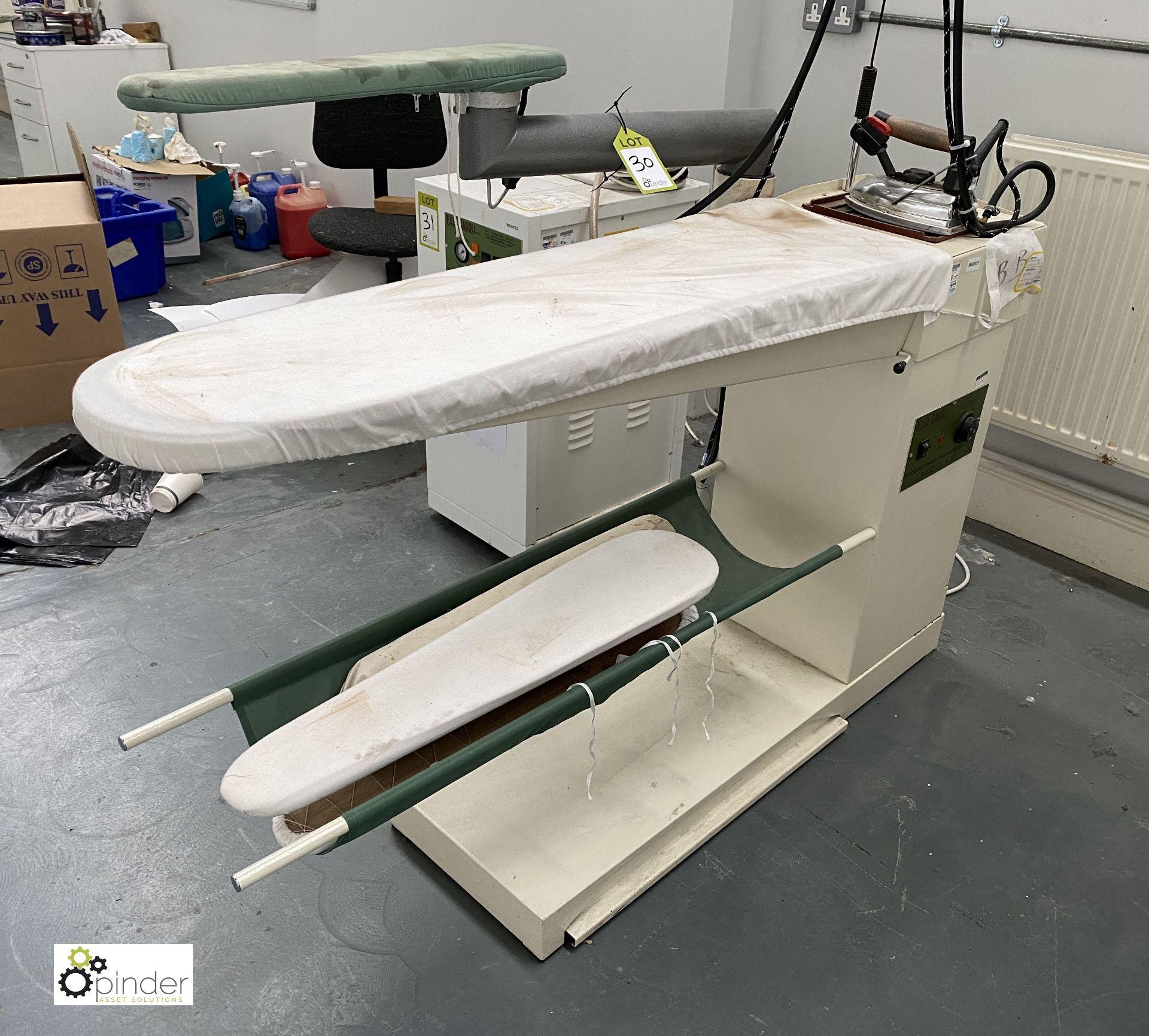 Casoli TLA81 Steam Ironing Table, serial number 25765 (location: Level 1, Joinery Workrooms)