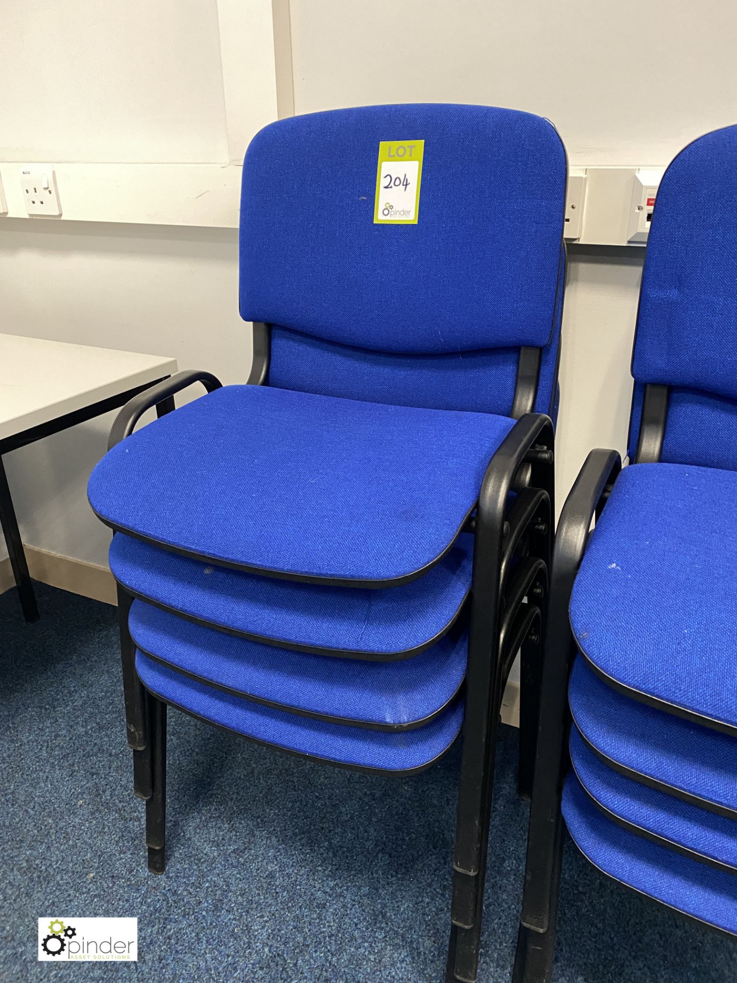 4 upholstered Stacking Chairs, blue (location: Level 4, Room B472)