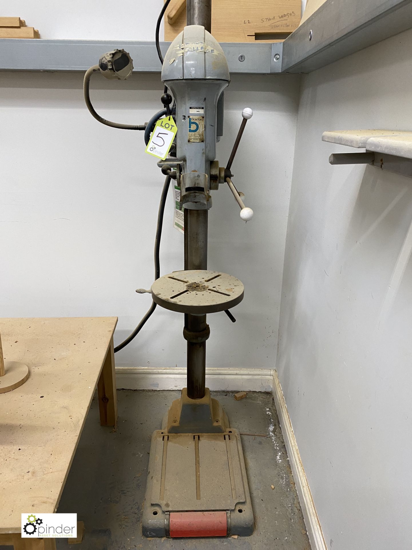 Boxford Union Pillar Drill, 415volts, with rise and table (location: Level 1, Joinery Workrooms) - Image 2 of 3