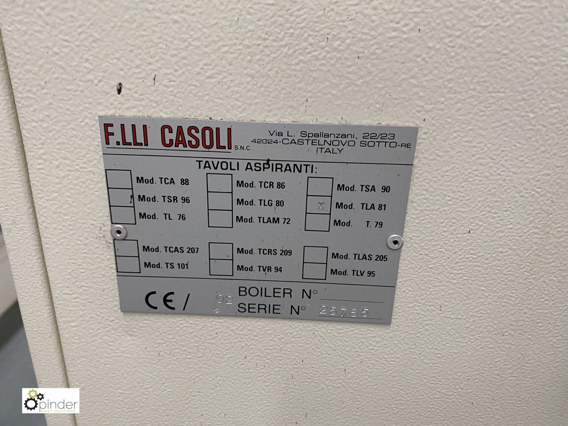 Casoli TLA81 Steam Ironing Table, serial number 25765 (location: Level 1, Joinery Workrooms) - Image 3 of 4