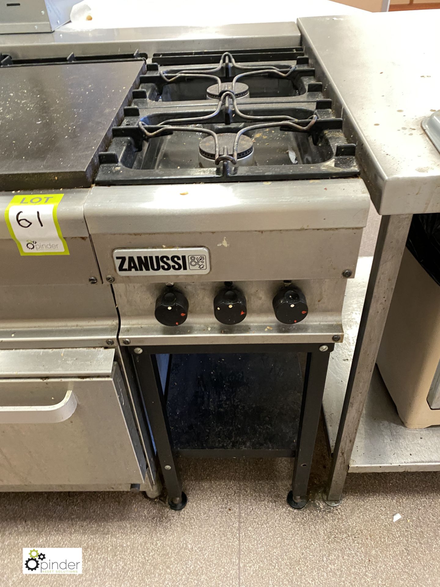 Zanussi stainless steel Contact Gas Range, with additional 2-ring gas hob (location: Level 2, B276 - Image 5 of 5