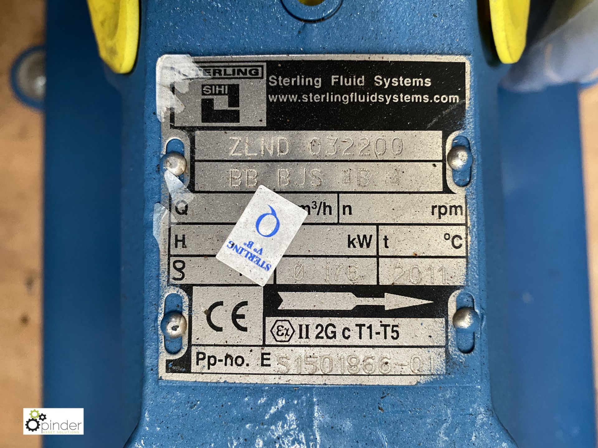 Sterling ZLND 032200 BB BJS B stainless steel Pump, with Weg 5.5kw motor, unused (please note this - Image 3 of 6