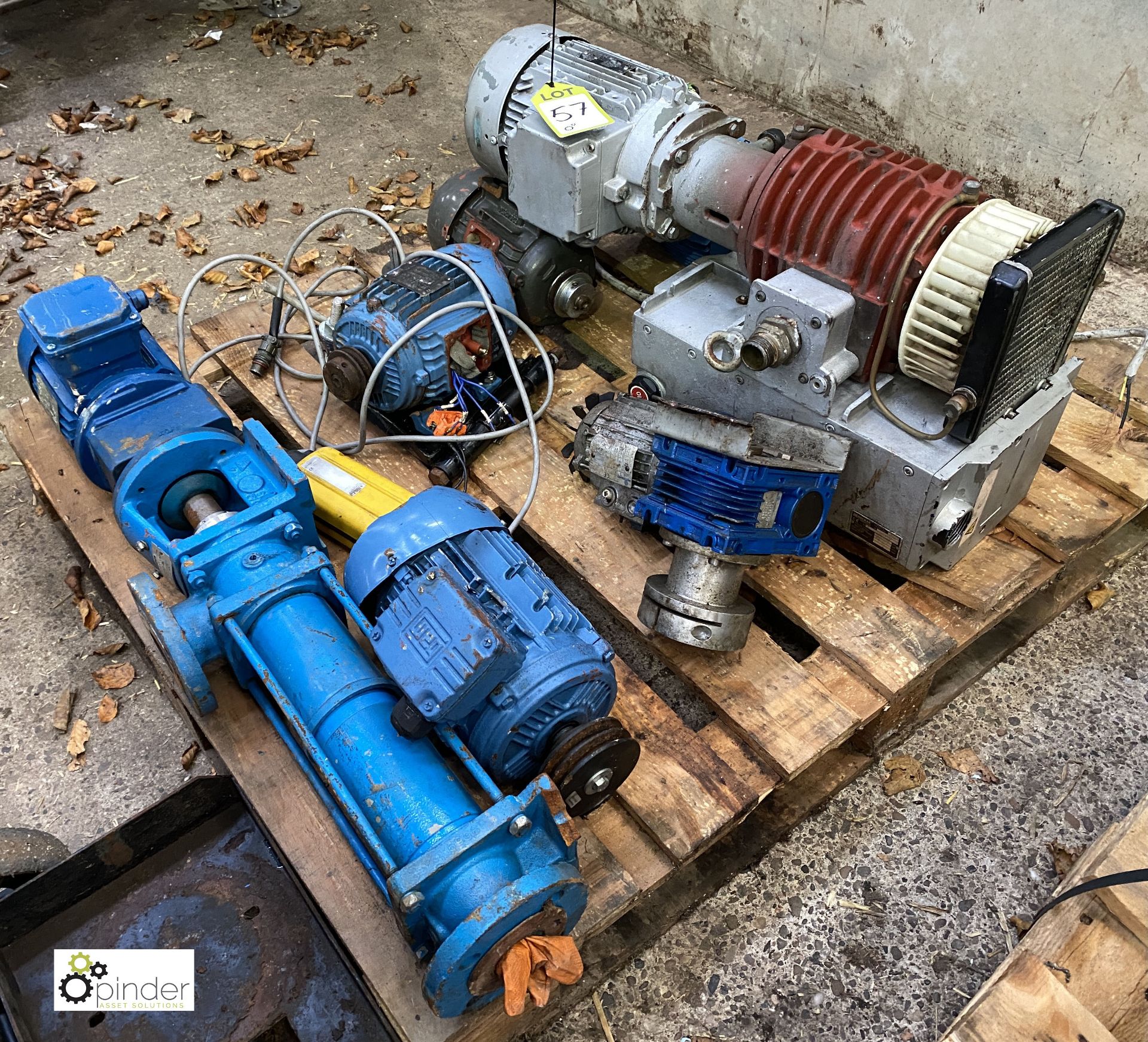 5 various Electric Motors and 2 Pumps, to pallet (please note this lot has a lift out fee of £5 plus