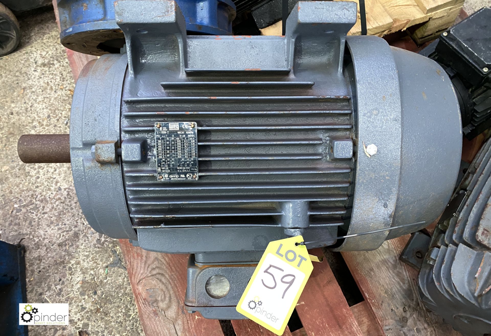 WEG 180M-2 Electric Motor, 22kw (please note this lot has a lift out fee of £5 plus vat)