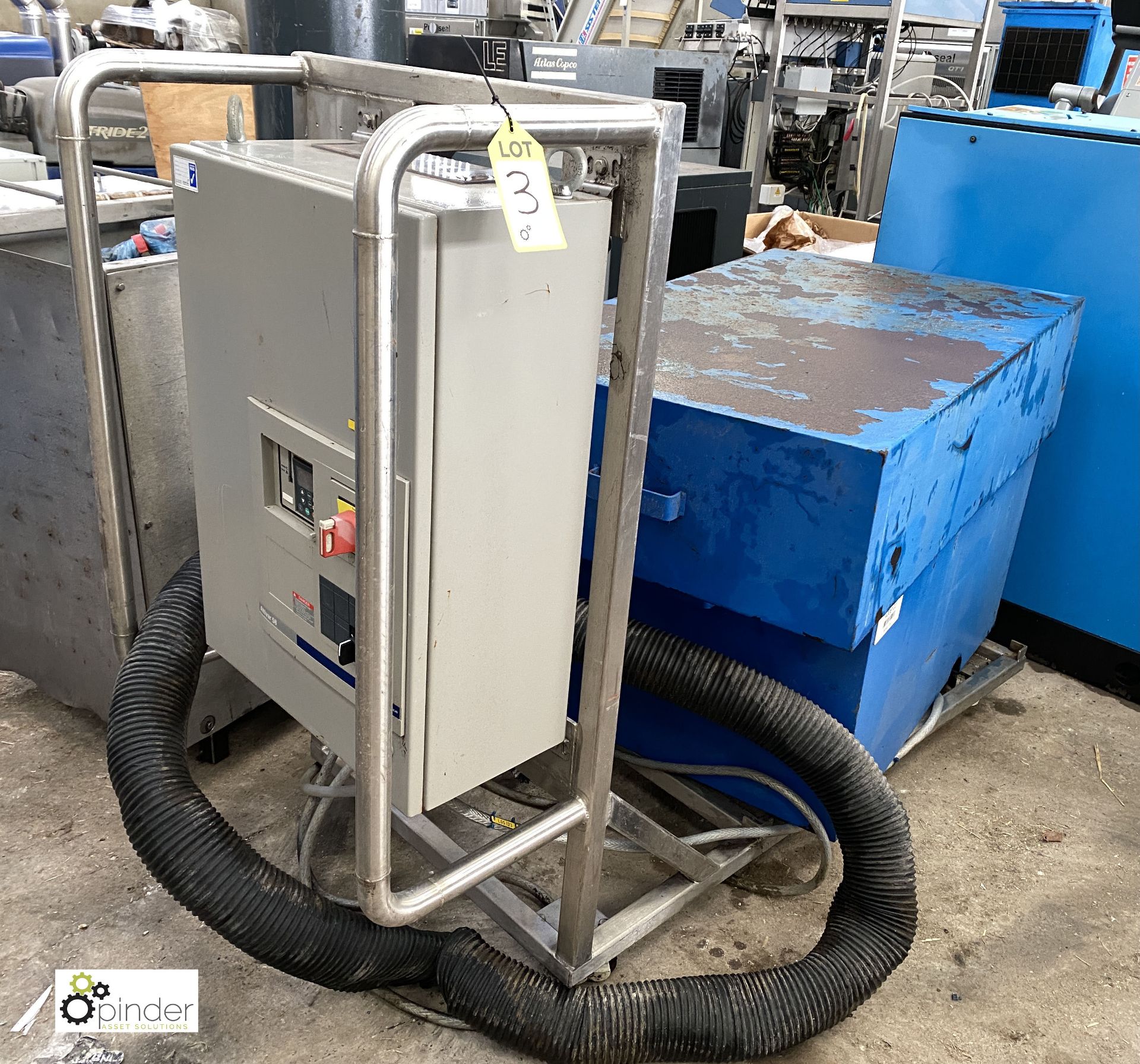 Blower Unit with stainless steel trolley and Telemecanique Altivar 58 adjustable speed drive (please