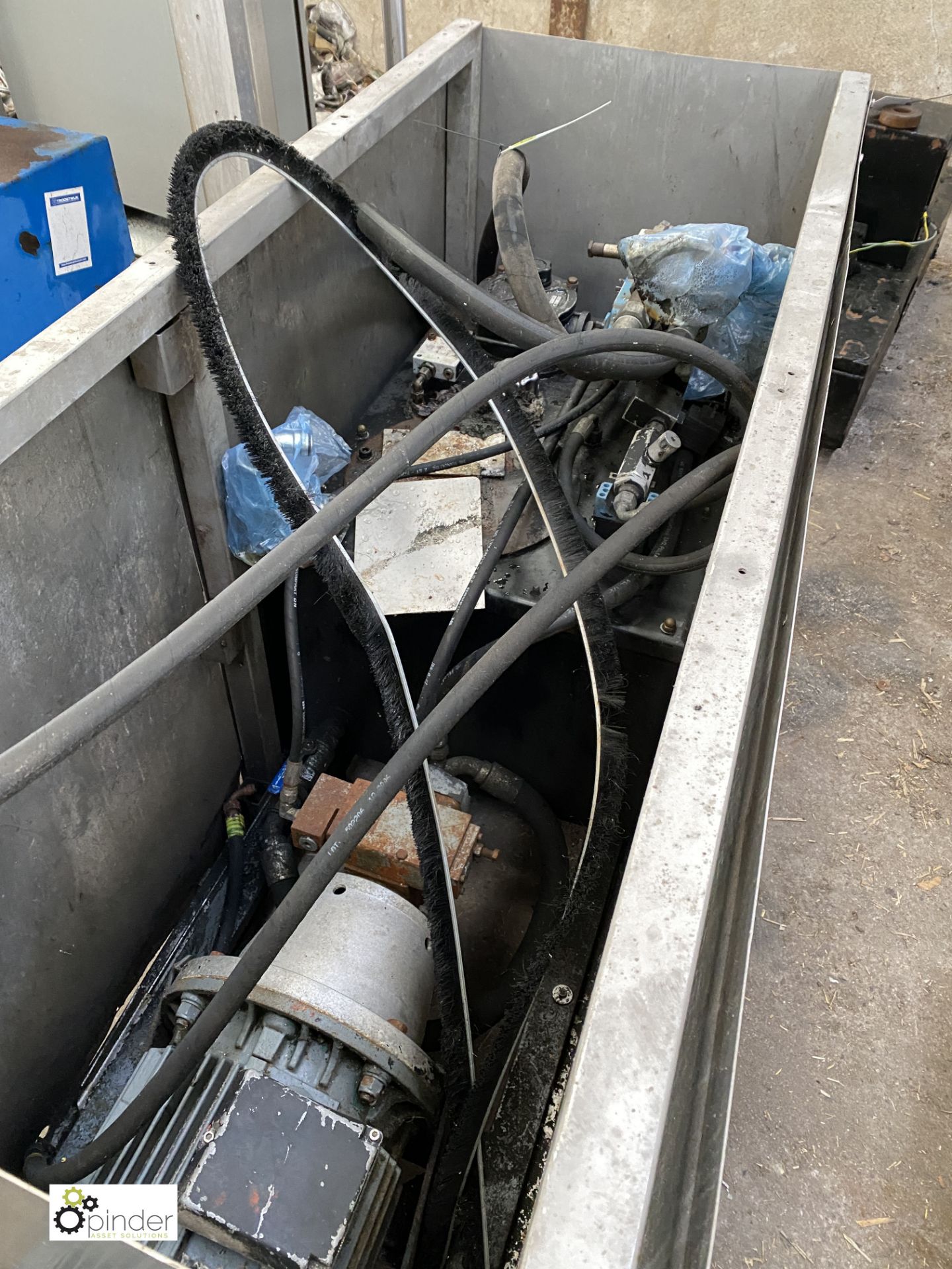 Hydraulic Power Pack with electric motor in stainless steel enclosure (please note this lot has a