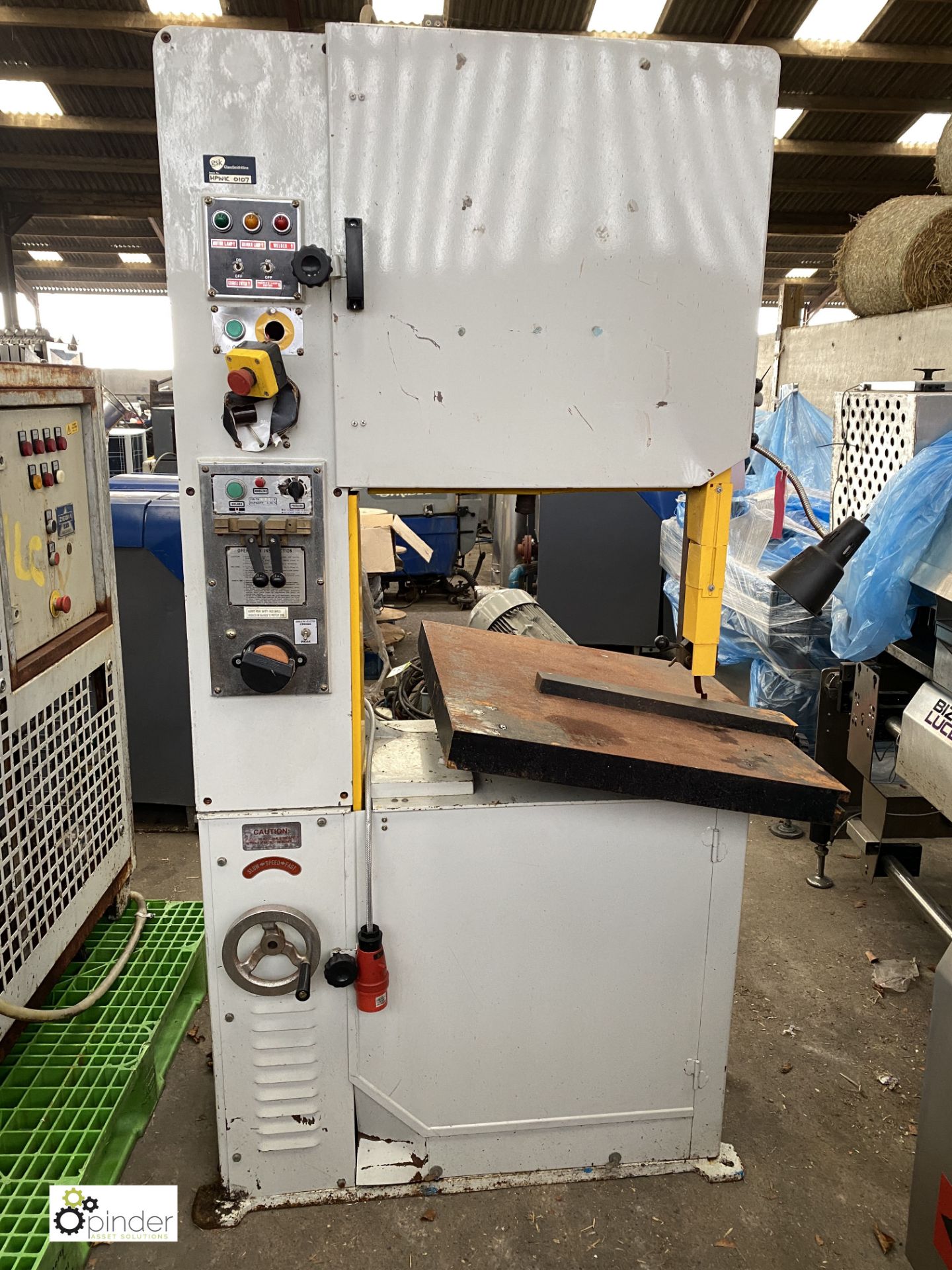 T-Jaw Machinery VBS-600 Vertical Bandsaw, 600mm throat, 400volts, with Blade Welder and Blade