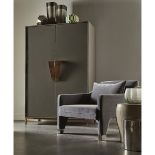 Kelly Hoppen Shield Cabinet A Simple Refined Cabinet Finished In Dark Grey Lacquer With