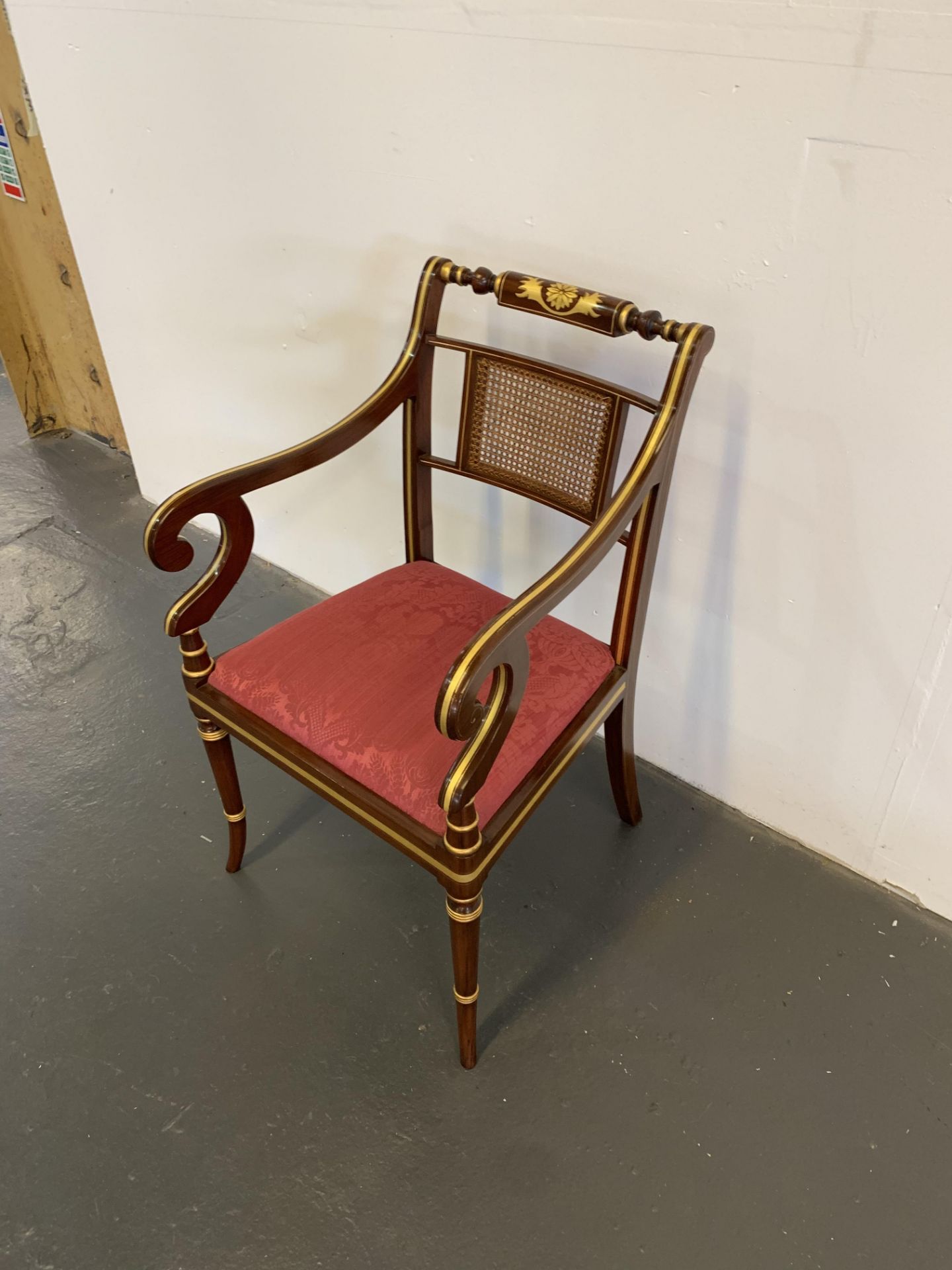 Arthur Brett Regency Style Arm Chair - Image 2 of 4