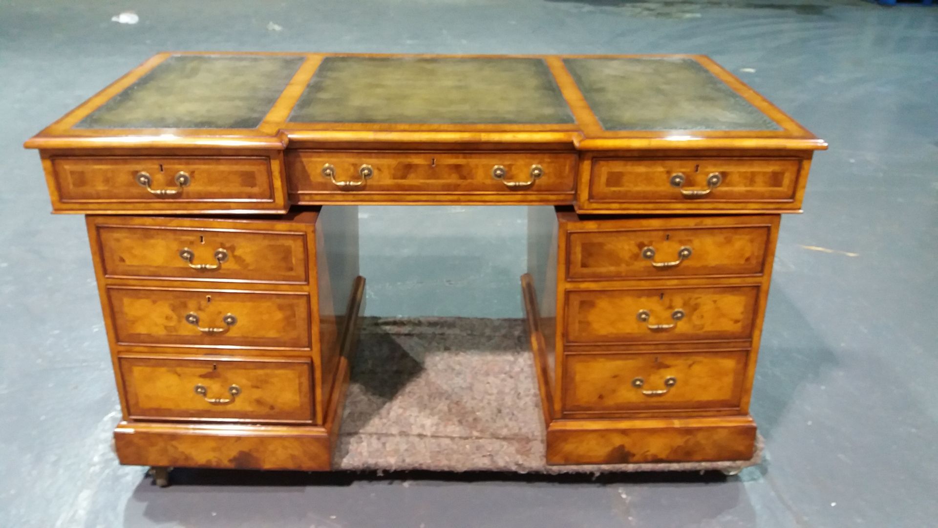 Arthur Brett Walnut Pedestal Desk