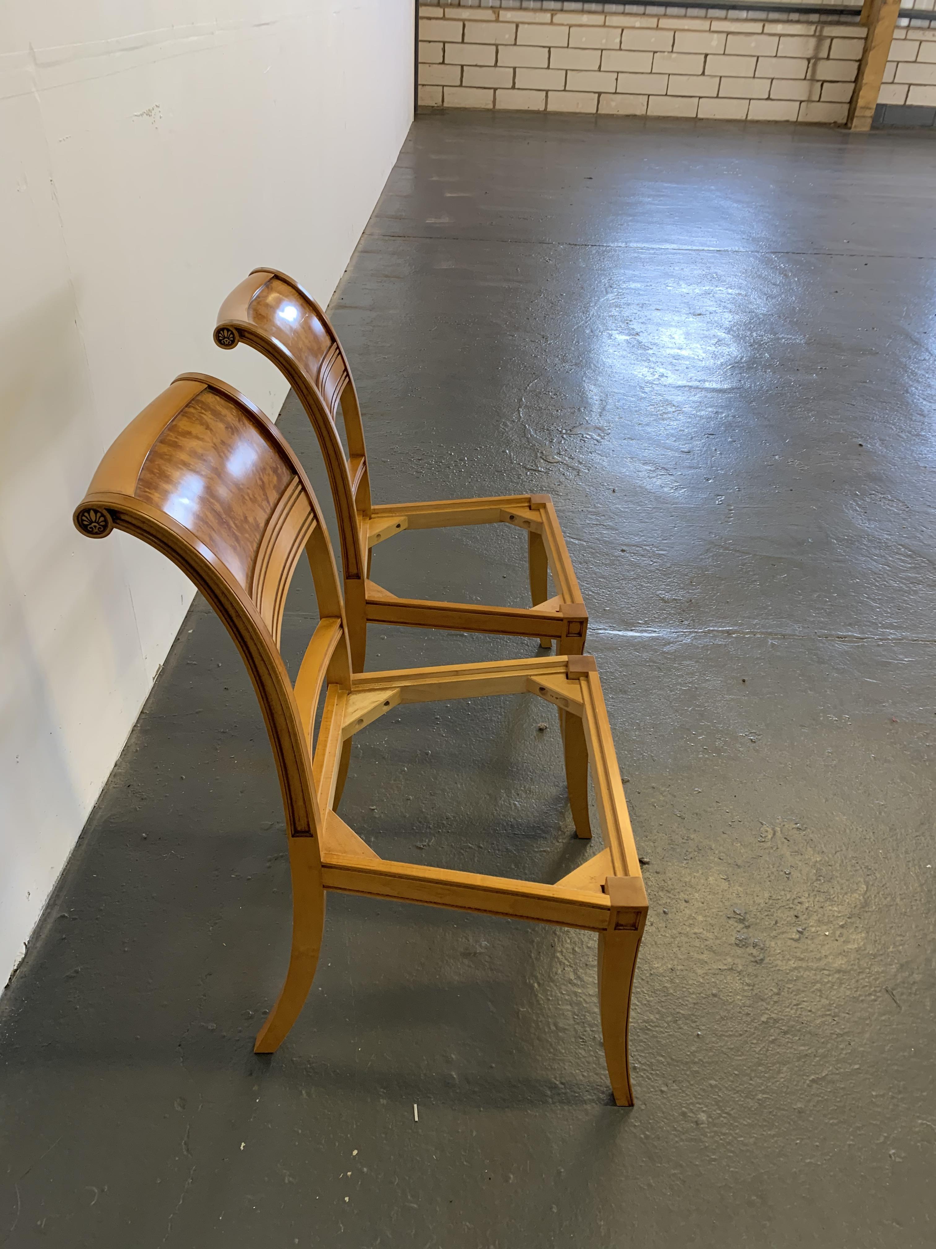 Arthur Brett Maple Thomas Hope Style Side Chair - Image 4 of 4