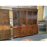 Arthur Brett Mahogany Breakfront Bookcase