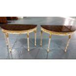 Arthur Brett George III Style Parcel Gilt Console Table