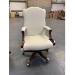 Arthur Brett Mahogany Swivel Chair