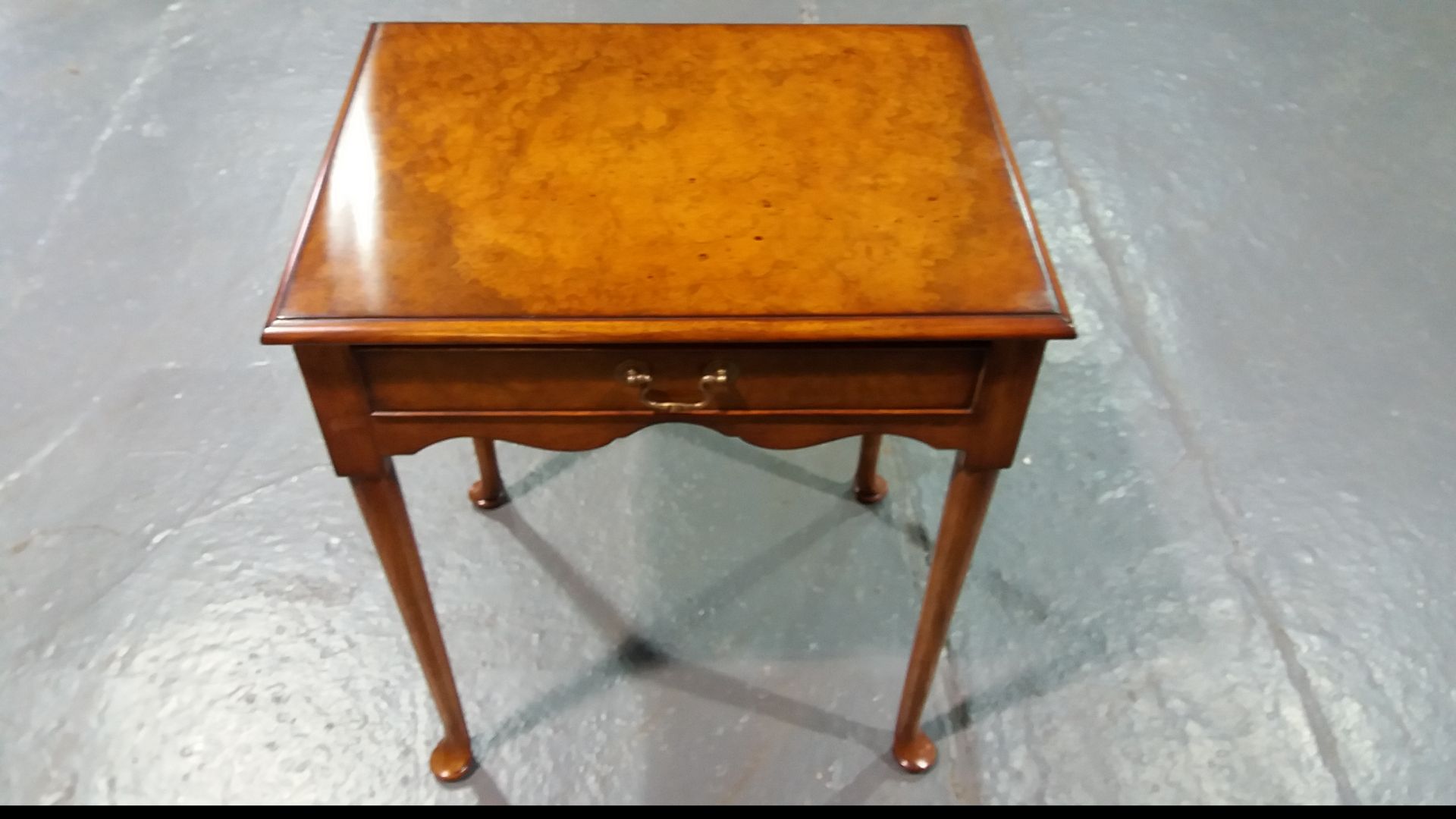 Arthur Brett Queen Anne Style Walnut Side Table